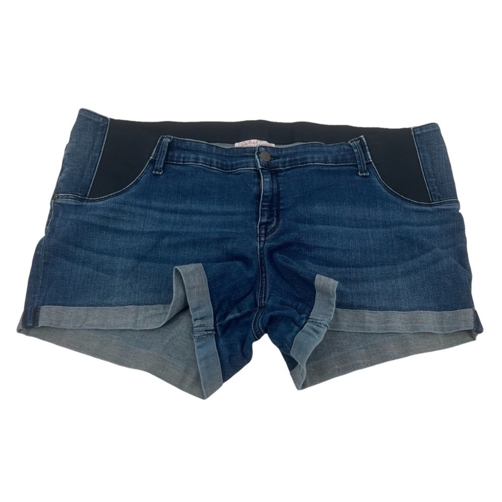 Isabel Maternity Midi Cuffed Hem Jean Shorts Size 18